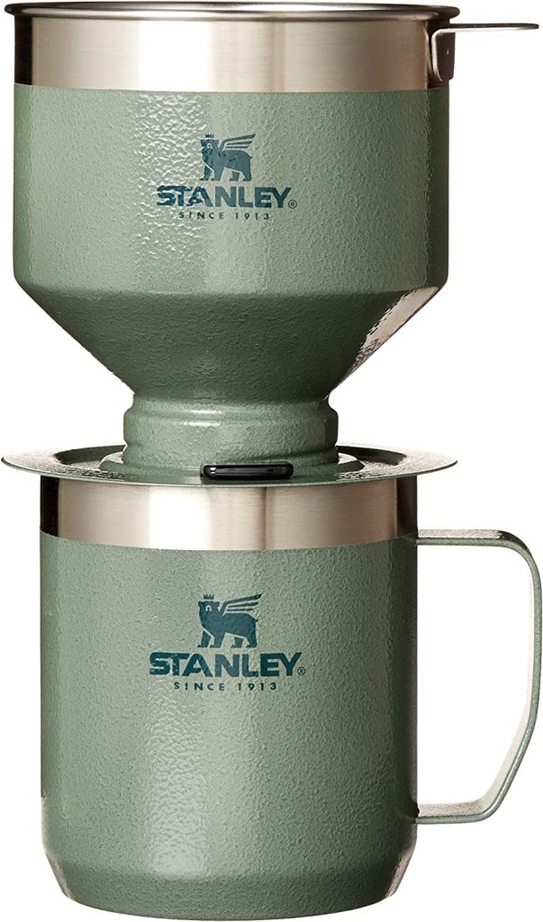 Close-up of the Stanley Pour Over Set, highlighting its sturdy construction and elegant design.