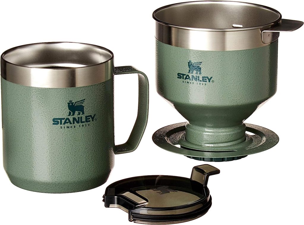 Close-up of the Stanley Pour Over Set, highlighting its sturdy construction and elegant design.