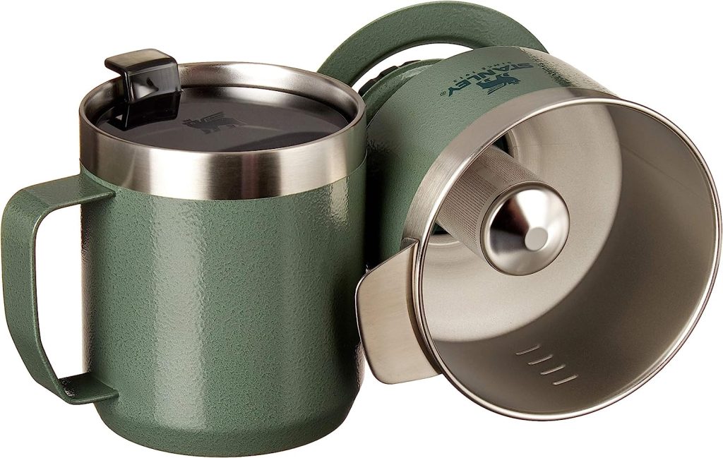 Detailed view of Stanley's stainless steel coffee filter showcasing its fine mesh design for optimal brewing.