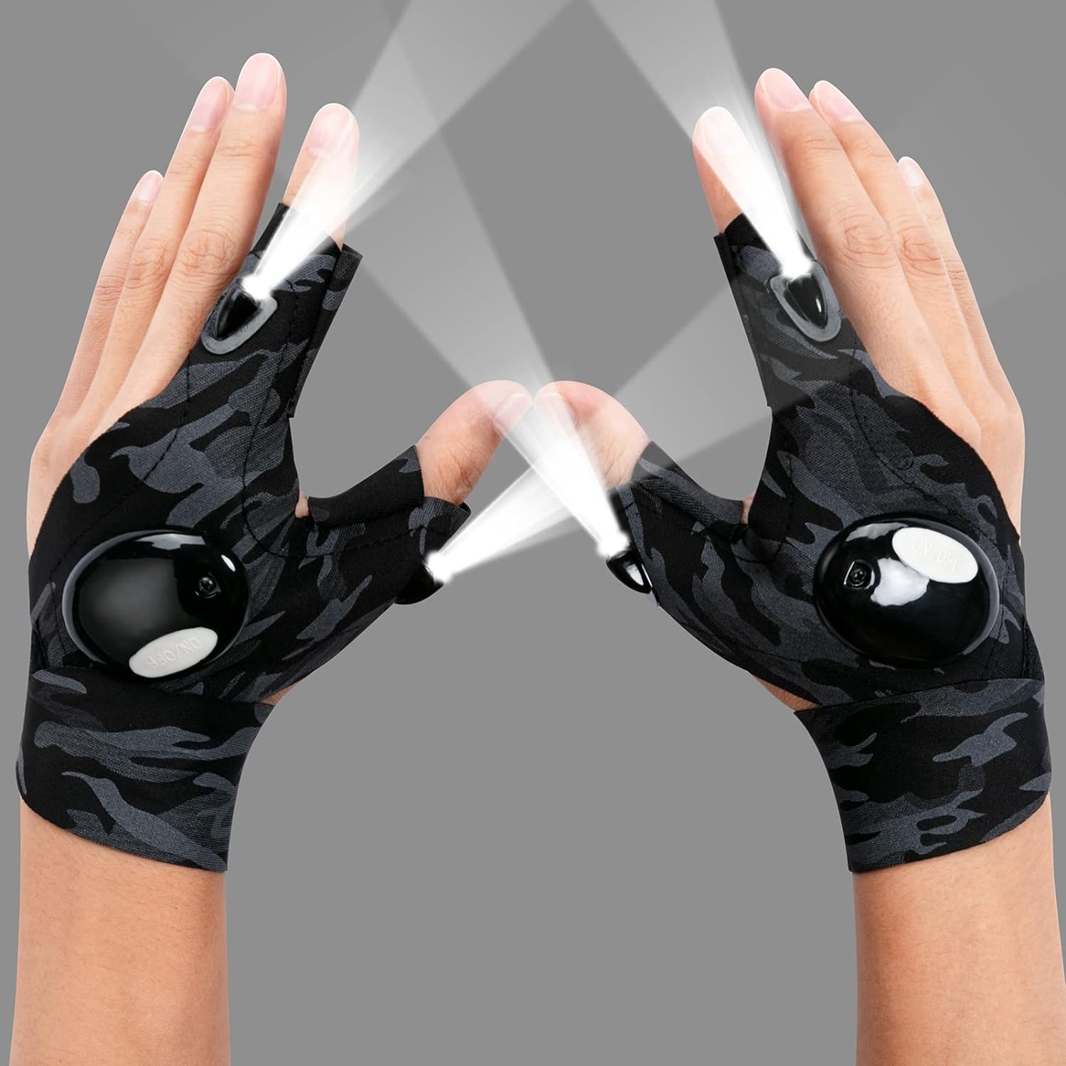 ThxToms LED Flashlight Gloves Gifts for Men, Father's Day Gifts for Dad, Unique Birthday Stuff Gift for Men Dad Father Husband