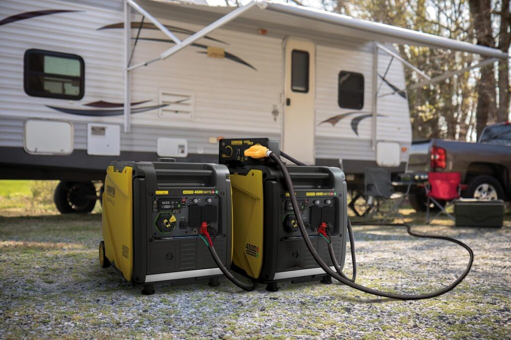 Champion Power Equipment 4500-Watt Electric Start Dual Fuel RV Ready Portable Inverter Generator with Quiet Technology and CO Shield