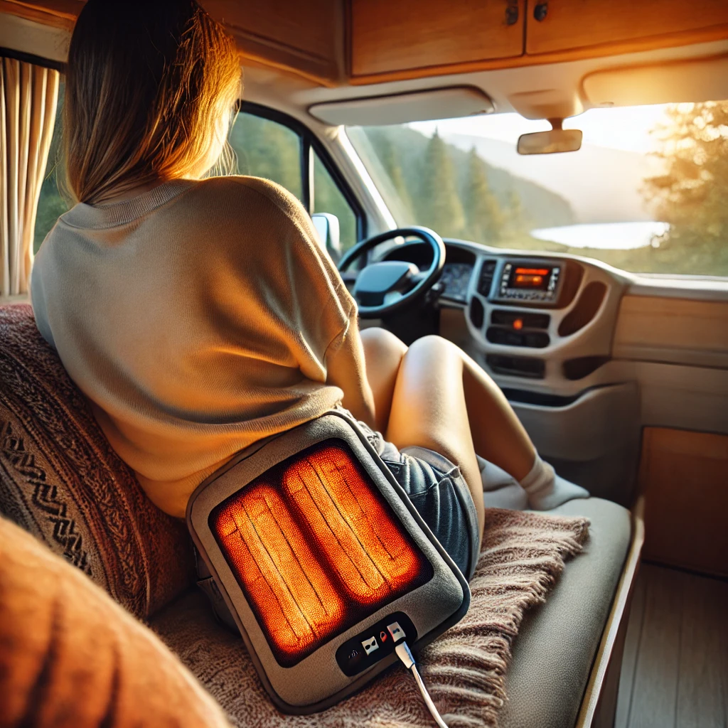 Portable heating pad for muscle relief | USB-rechargeable heat therapy for nomads.